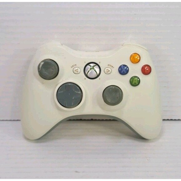 Microsoft Other - Microsoft Xbox 360 Wired Controller White OEM Genuine Tested Works Discolored